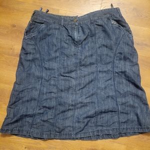 Knee Length Denim Skirt